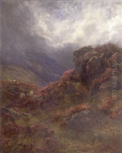 Heather In Bloom, Galloway by James Faed the Younger