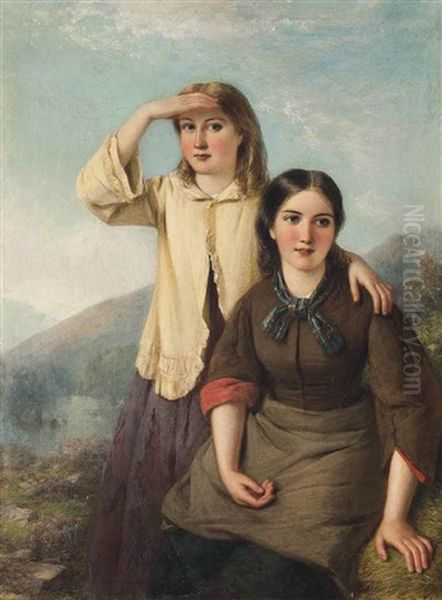 Two Girls In The Highlands by Thomas Faed