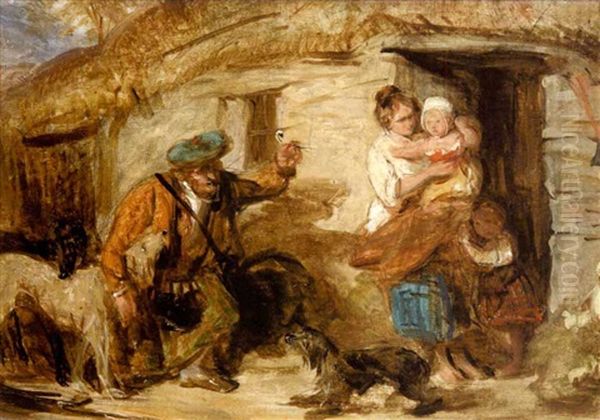 By The Cottage Door by Thomas Faed