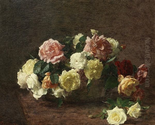 Roses by Henri Fantin-Latour