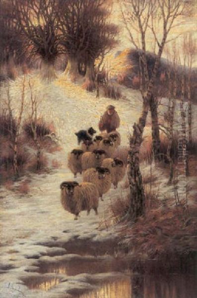 Returning Home, Winter Time by Joseph Farquharson