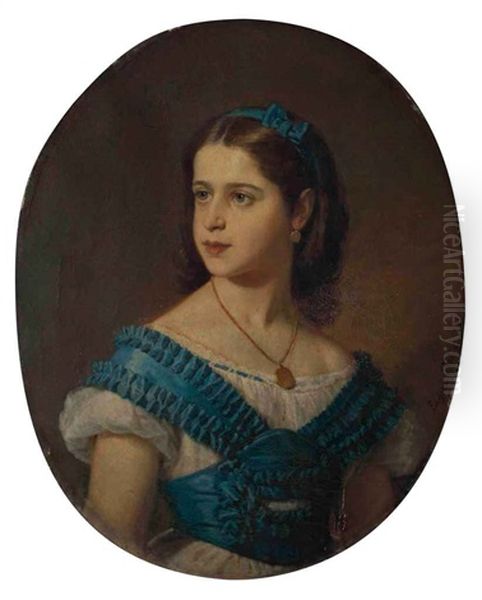 Portrait De Madame Leon Fould, Nee Ephrussi by Karl Eugene Felix