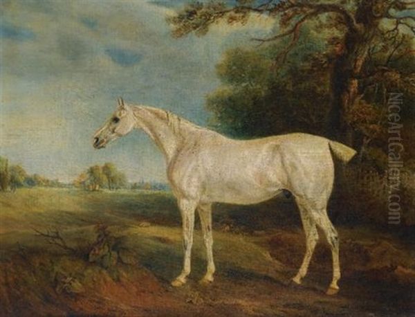 The Marquess Of Huntly's Fleabitten Grey Hunter by John E. Ferneley