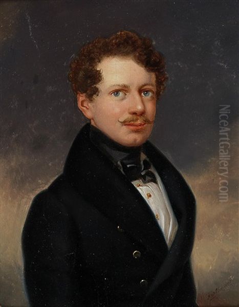 Portrait Of A Gentleman by Leopold Fertbauer