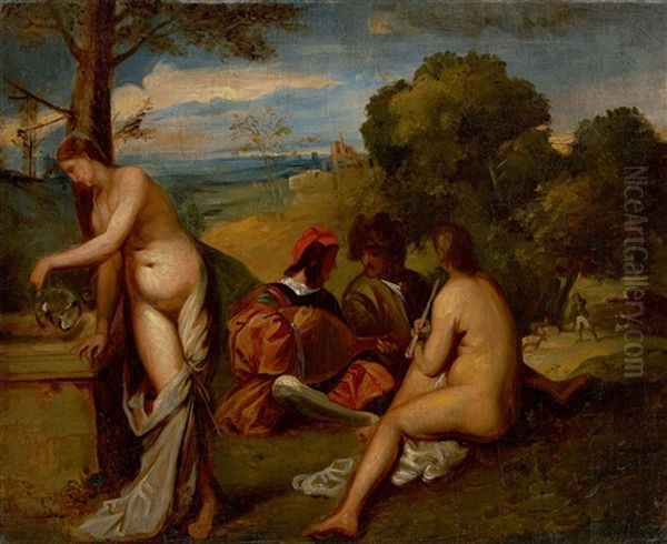 Il Concerto Campestre (after Tizian/giorgiones) by Anselm Friedrich Feuerbach