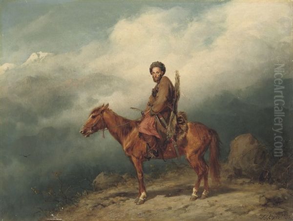 A Caucasian Rider by Konstantin Nikolaevich Filippov