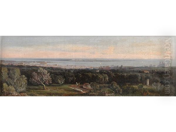 Panoroma Of Cannes by Adolphe Fioupou