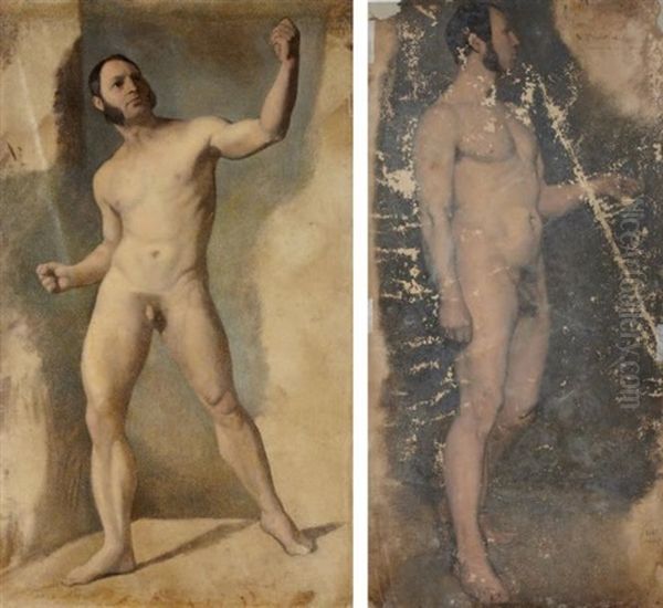 Academie D'homme En Pied by Paul Hippolyte Flandrin