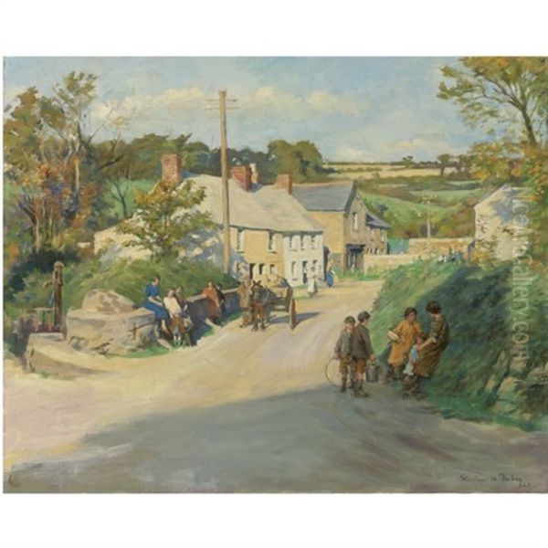 A Cornish Village by Stanhope Forbes