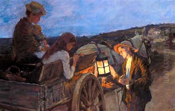 Lighting Up Time (study) by Stanhope Forbes