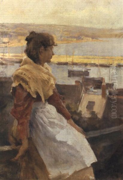 Fishergirl, Newlyn by Stanhope Forbes