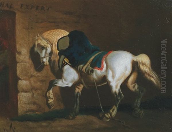 Horse In A Stable by Theodore Fort