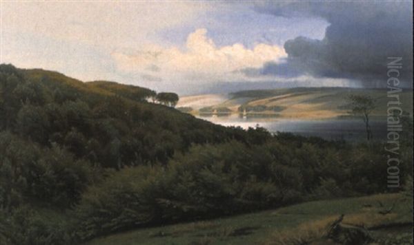 Sommerliche Seenlandschaft Nach Einem Gewitter by Harald Frederick Foss