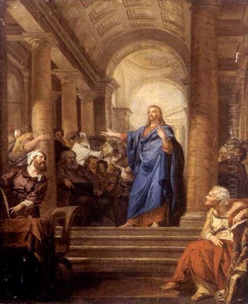 Jesus Devant Les Docteurs De La Loi by Charles de La Fosse