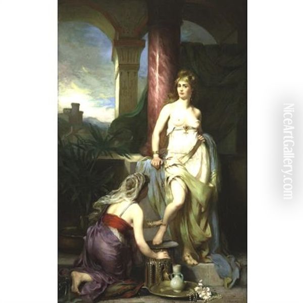 The Lady And Her Servant by Emile-Louis Foubert