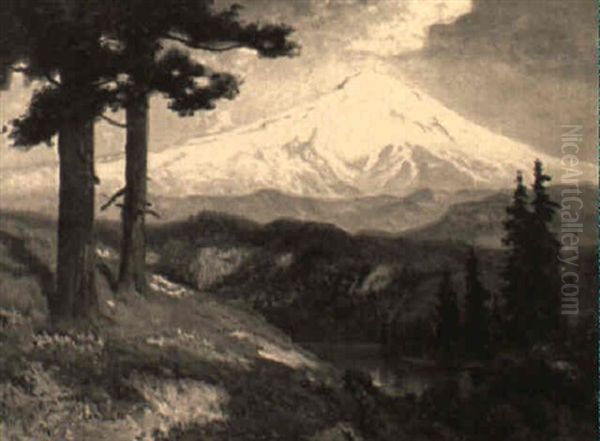 A Western Summit, Said To Be Mount Rainier by Robert Atkinson Fox