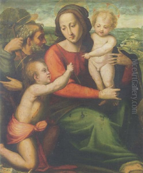 The Holy Family With The Infant Saint John The Baptist by  Fra Paolino