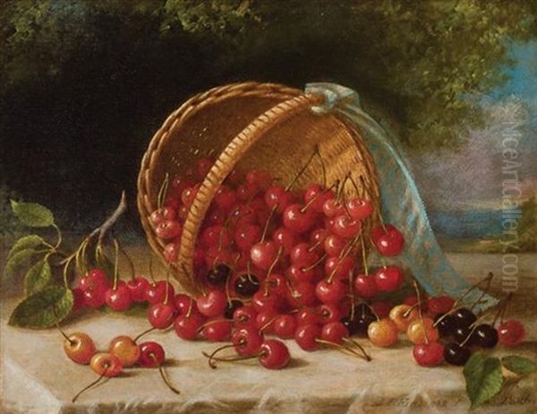 Cherries In A Basket by John F. Francis