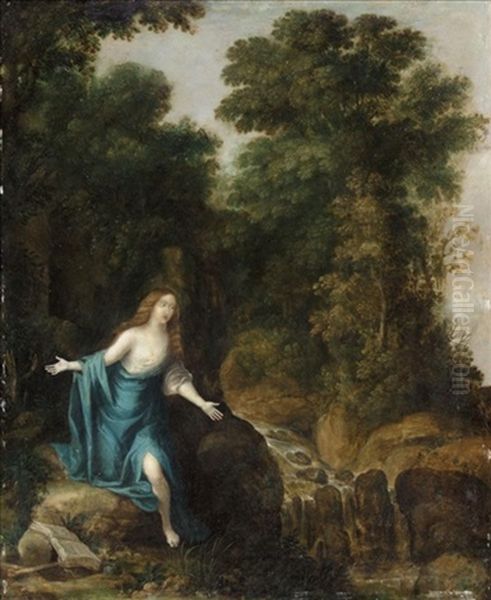 The Penitent Mary Magdalene In The Wilderness by Gabriel Franck