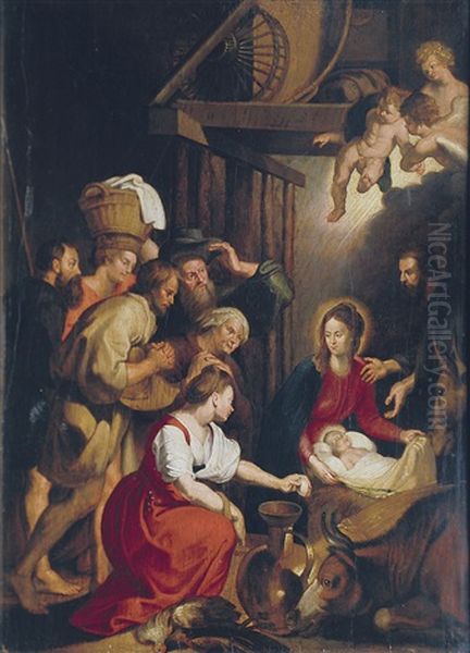 Adoration Of The Shepherds by Frans Francken III