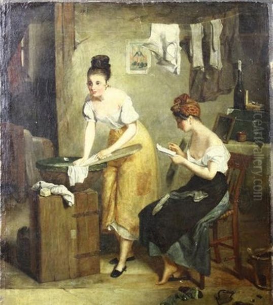 Grisettes Au Menage by Jean Augustin Franquelin