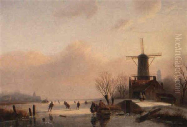 A Winter Landscape by Jacobus Freudenberg