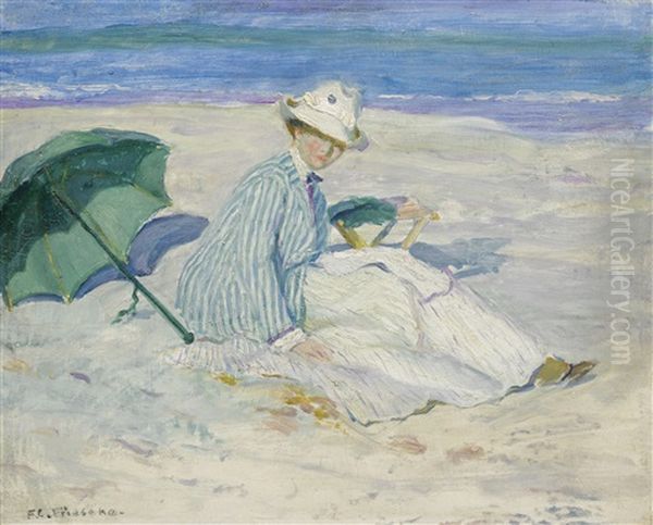 Lady On A Beach by Frederick Carl Frieseke