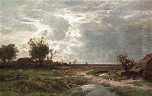 Flache Landschaft Bei Munchen by Otto Froelicher