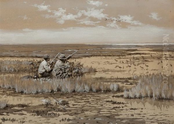 Snipe Shooting by Arthur Burdett Frost Sr.