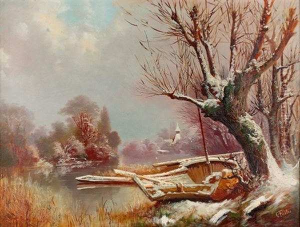 Scherzligen, Winterlandschaft by Carl Fuchs