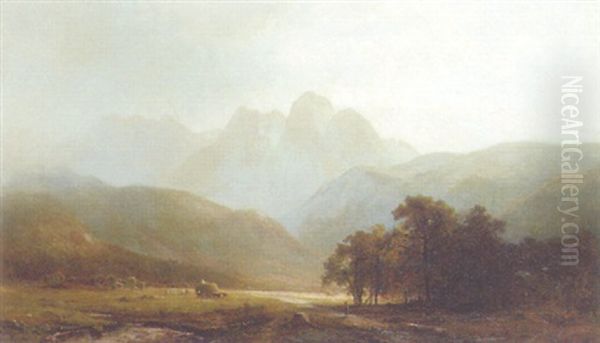 Haying In The Valley by Hermann Fuechsel