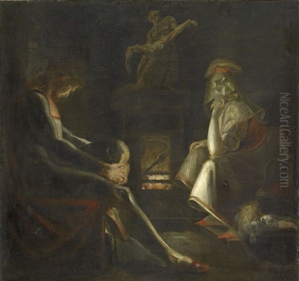 Schweigen (eine Mutter Mit Ihren Zwei Kindern) by Henry Fuseli