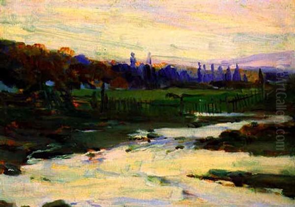 Au Crepuscule, Baie St.paul by Clarence Alphonse Gagnon