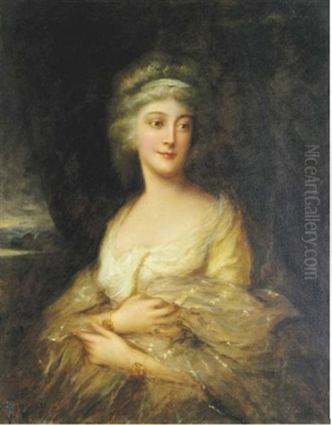 Portrait Of Mrs Horton, Nee Anne Luttrell, Later Duchess Of Cumberland by Thomas Gainsborough