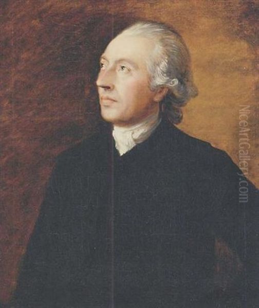 Portrait Of The Rev. Humphrey Gainsborough In A Black Coat by Thomas Gainsborough