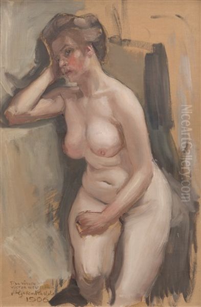 Nude Portrait by Akseli Valdemar Gallen-Kallela