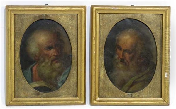 Each A Portrait Of Bearded Saint by Gaetano Gandolfi