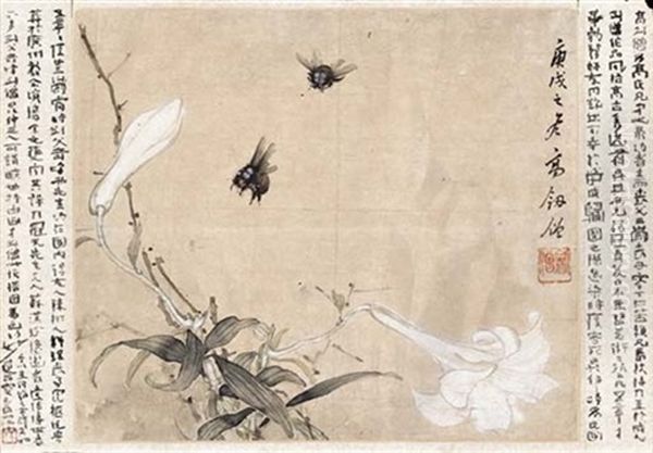 Lily And Bees by  Gao Jianseng