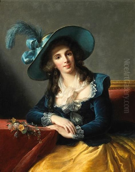 A Portrait Of A Lady, Seated (denise Duvrille ?) by Marguerite Gerard