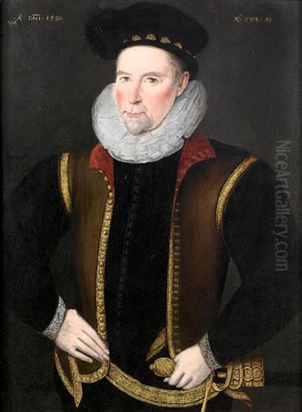 Portrait Of A Gentleman by Marcus Gerards the Younger