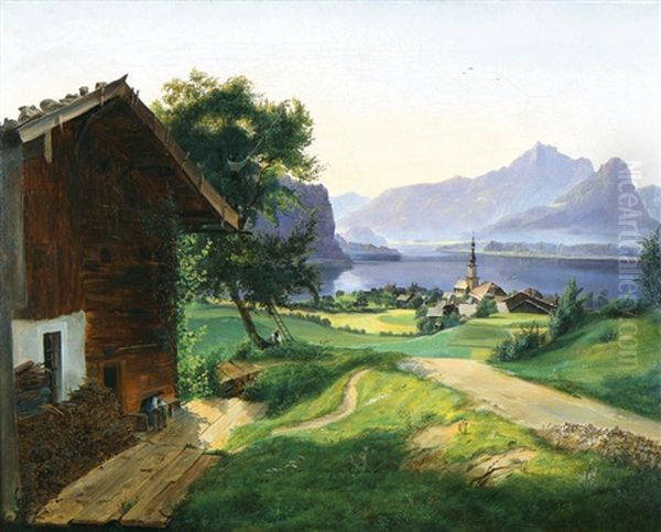 St. Gilgen Near Wolfgangsee by Carl Geyling