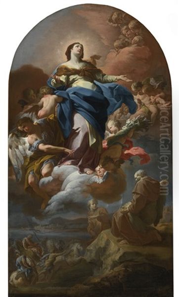 The Immaculate Conception With The Prophet Elijah by Corrado Giaquinto