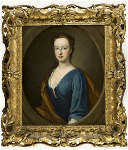 Portrait Of A Young Lady by Thomas Gibson