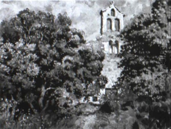 Alte Kapelle Notre Dame D'astros Im Wald Von Meyrargues Provence by Leon Giffard