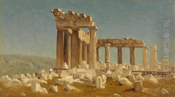 Study Of The Parthenon by Sanford Robinson Gifford