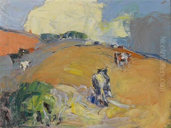 Cows And Pasture by Selden Connor Gile