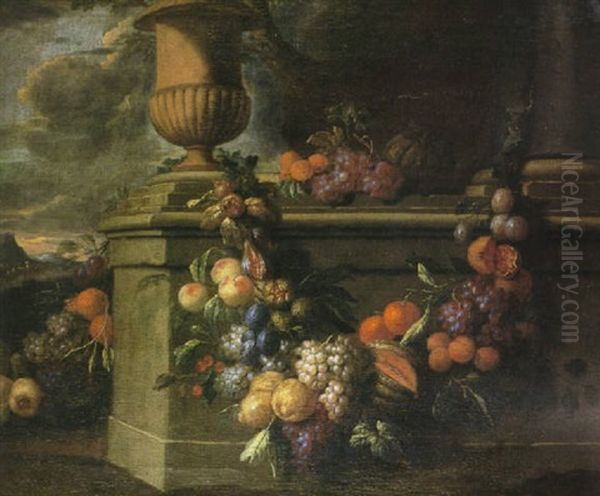 Paisaje Con Guirnaldas De Frutas by Jan Pauwel Gillemans the Younger