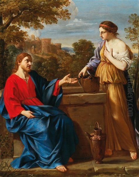 Christ And The Samaritan Woman At The Well by Giacinto Gimignani