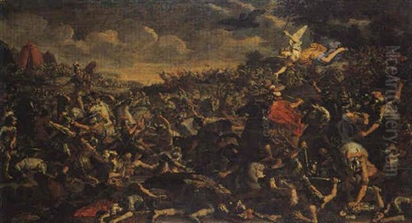 La Battaglia Finale Fra Enea E Turno Tra Ardea E Laurentum by Giacinto Gimignani