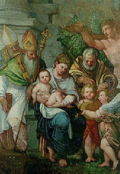 La Sainte Famille by Niccolo (Ursino Veronensis) Giolfino the Younger